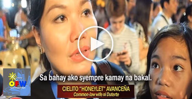 Duterte In The Eyes Of Common Law Wife Honeylet Avanceña Kwentong Ofw 